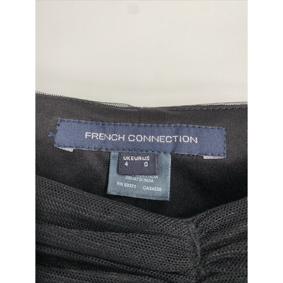 Y2K Corset Top Fitted Sleeve Size 0 Black Whimsigoth Sheer Celestial Fairy 985 - Picture 7 of 9